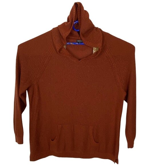 TORRID Women Sweater Size 3 Orange Pullover Hooded Long Sleeve Pocket 35-5 - Picture 1 of 9